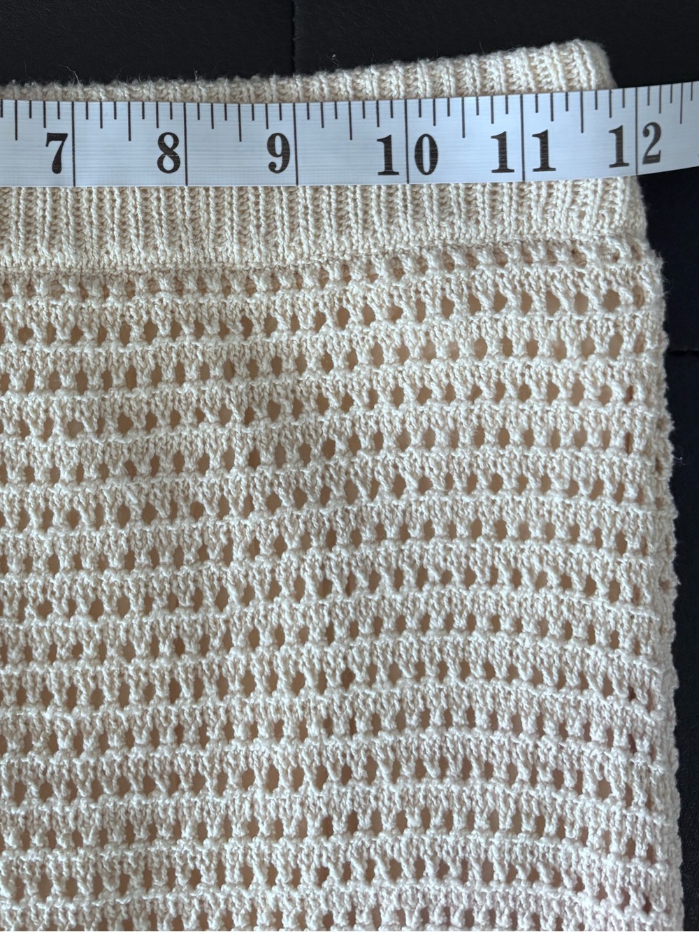House of Harlow 1960 Beige Crochet A-Line Skirt - Picture 6 of 13